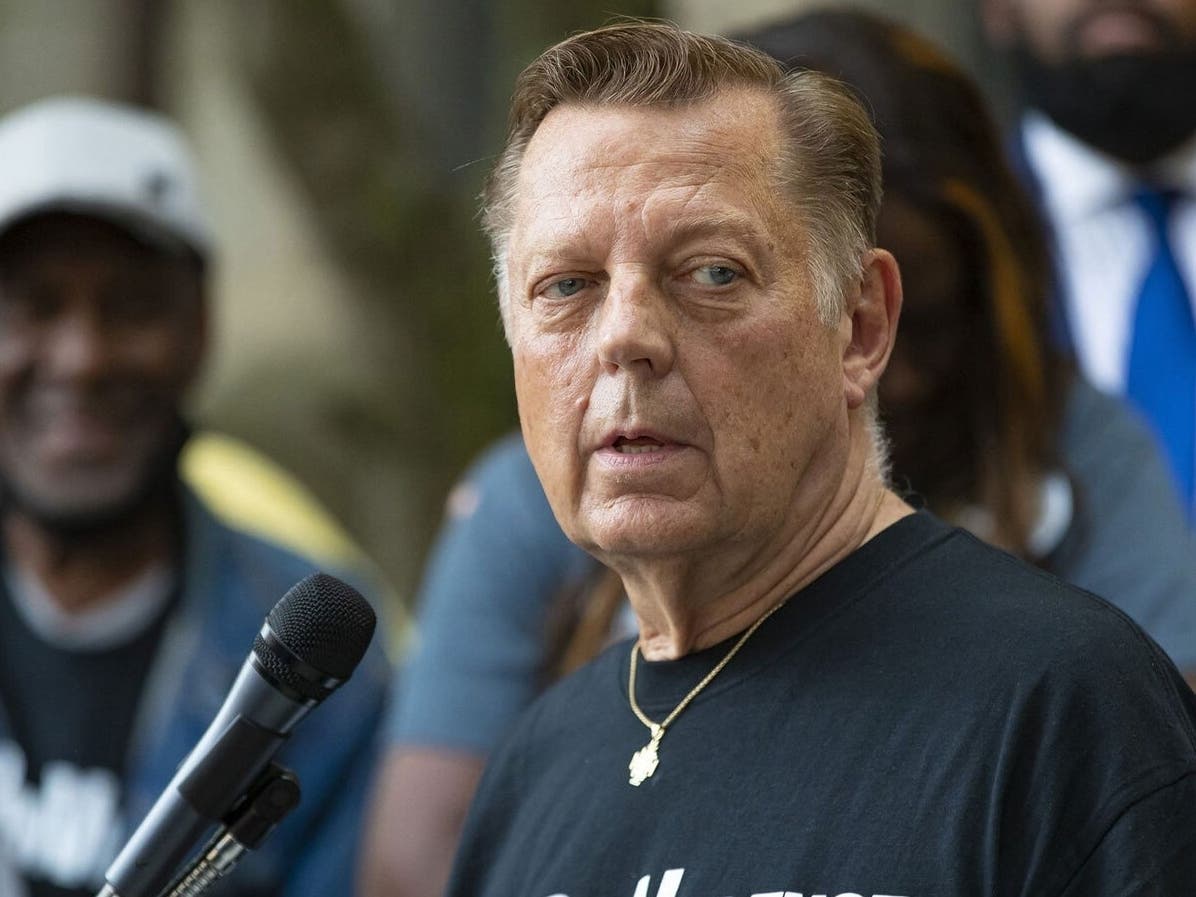 Fr. Michael Pfleger at a 2021 peace rally on Chicago's South Side. The activist priest has been cleared a fourth time of an unfounded child sex abuse allegation said to have occurred in the early 1990s.