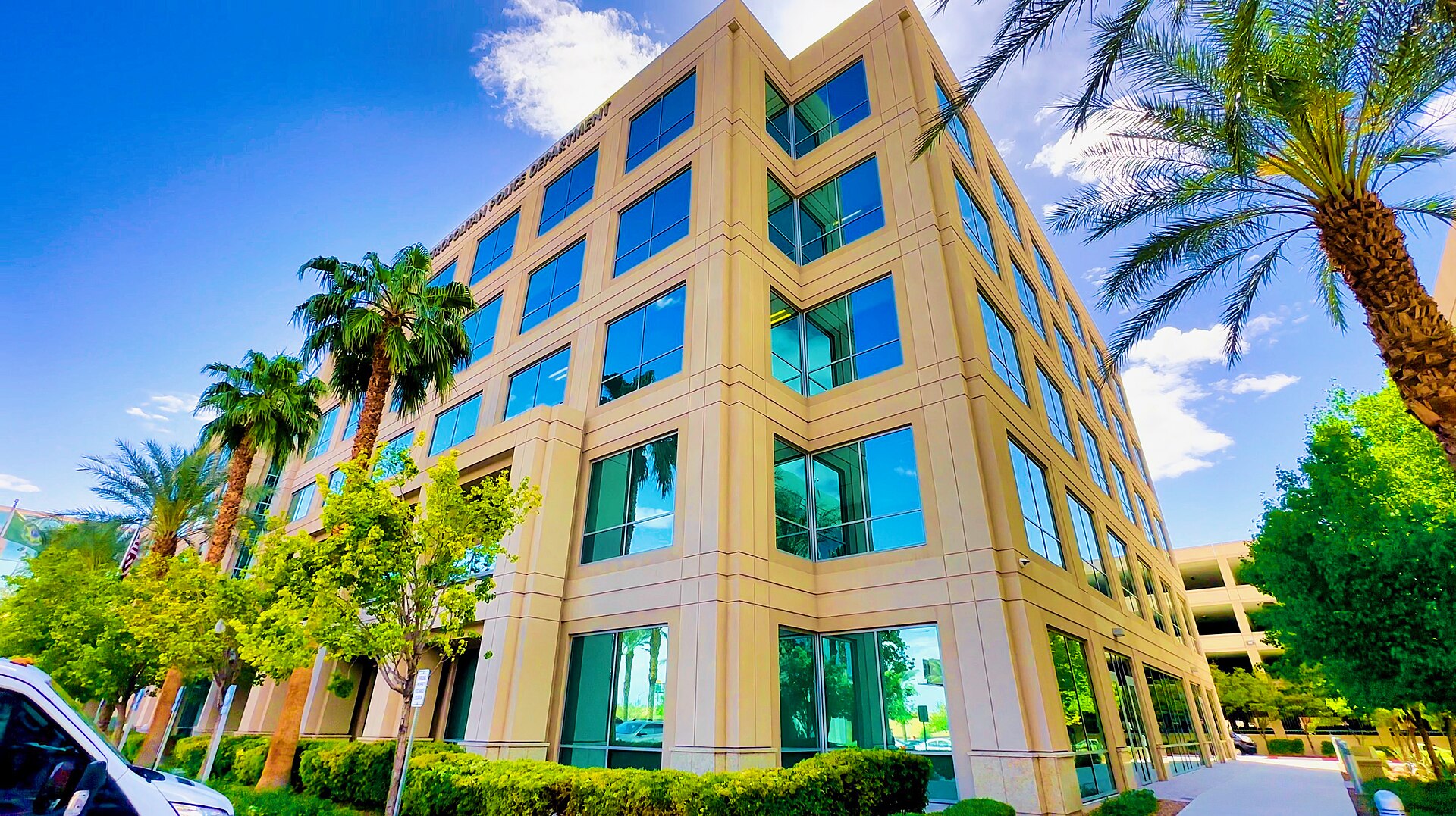 The Las Vegas Metropolitan Police Department headquarters on Martin Luther King Jr. Boulevard in Las Vegas.